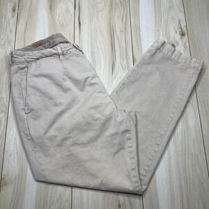 Tela Genova Loose Fit Chino Trousers Mens Size 36Wx29L Made In Italy Beige Pants